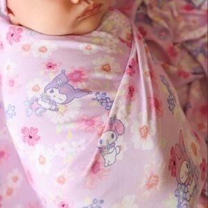 POSH PEANUT 🐱 Swaddle x SANRIO NWT SUPER RARE! My melody Kuromi HELLO KITTY baby